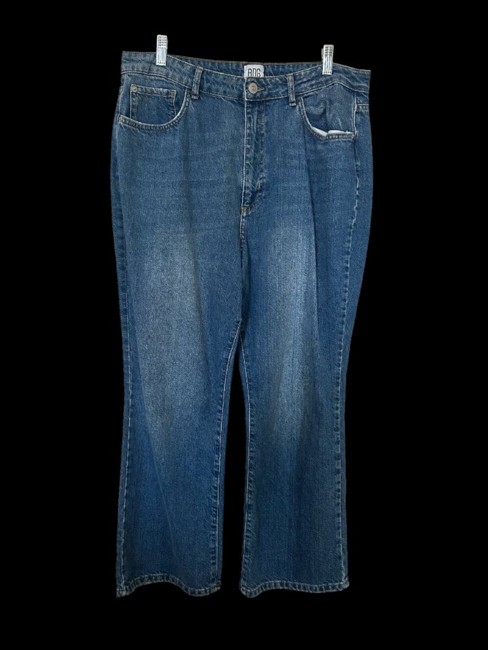 Cropped Length High Waisted Kick Flare Mom Jeans Urban Outfitters BDG